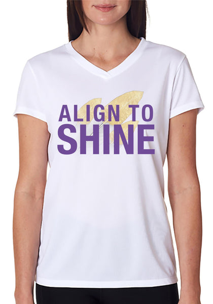 Align to Shine Unisex V-Neck T-Shirt
